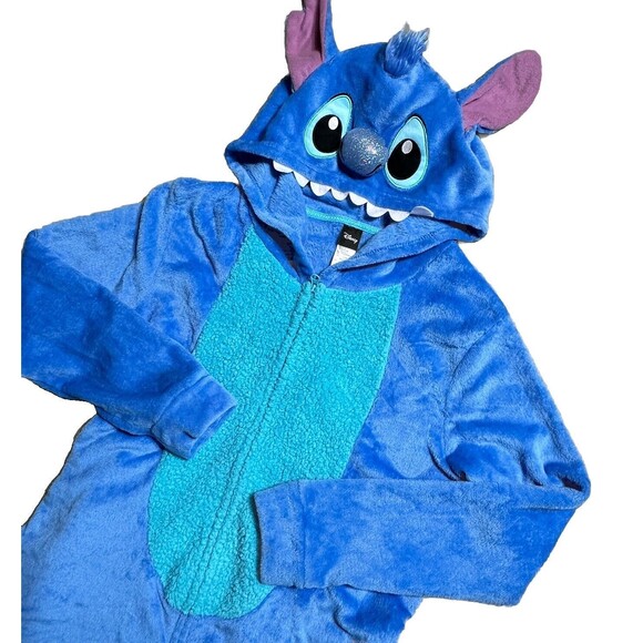Stitch Disney Adult 2XL Pajamas One Piece Sleepwear Cosplay Halloween Costume - Picture 1 of 10